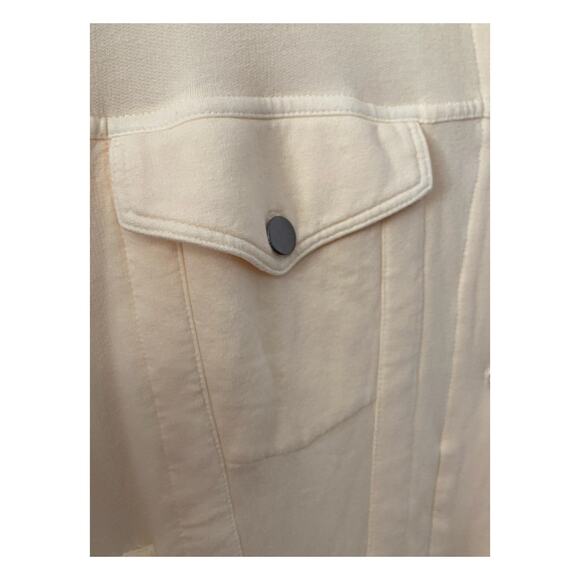 MONROW X REVOLVE Long Sleeve Supersoft Jacket French Terry Buttercream Size M - Picture 9 of 12